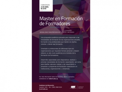 Máster en Formación de Formadores | Semipresencial